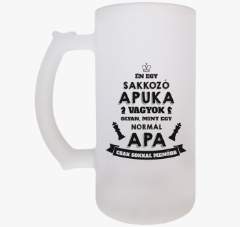 Sakkozó apuka sörösk