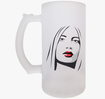 Női arc söröskorsó