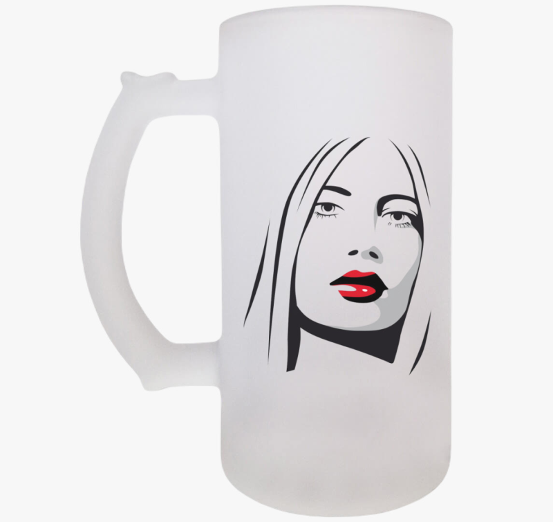 Női arc söröskorsó