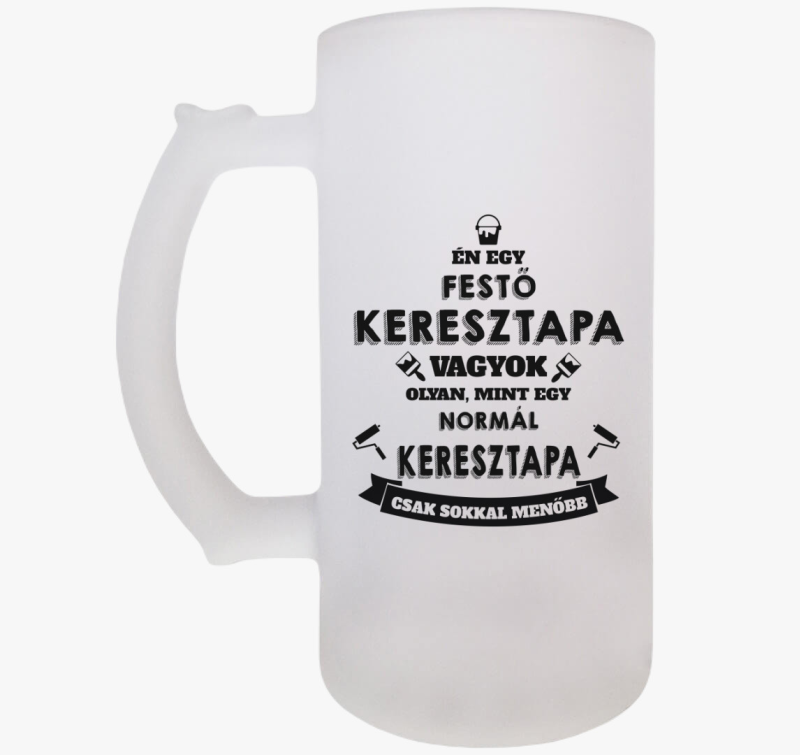 Festő keresztapa söröskorsó