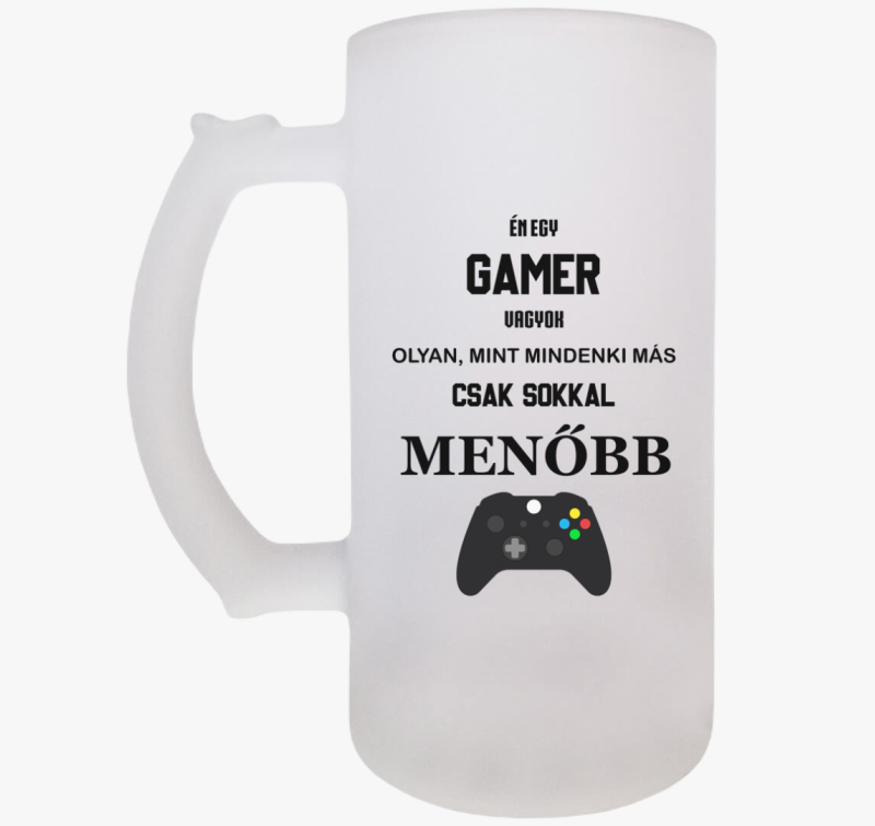 Menő gamer söröskorsó (xbox változat)