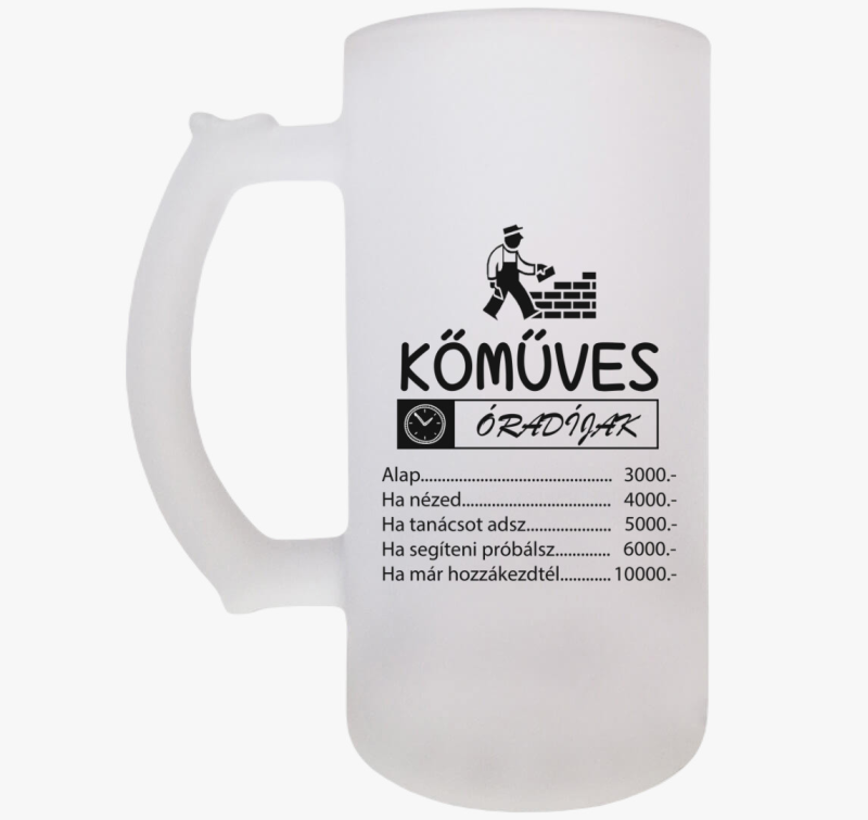 Kőműves söröskorsó