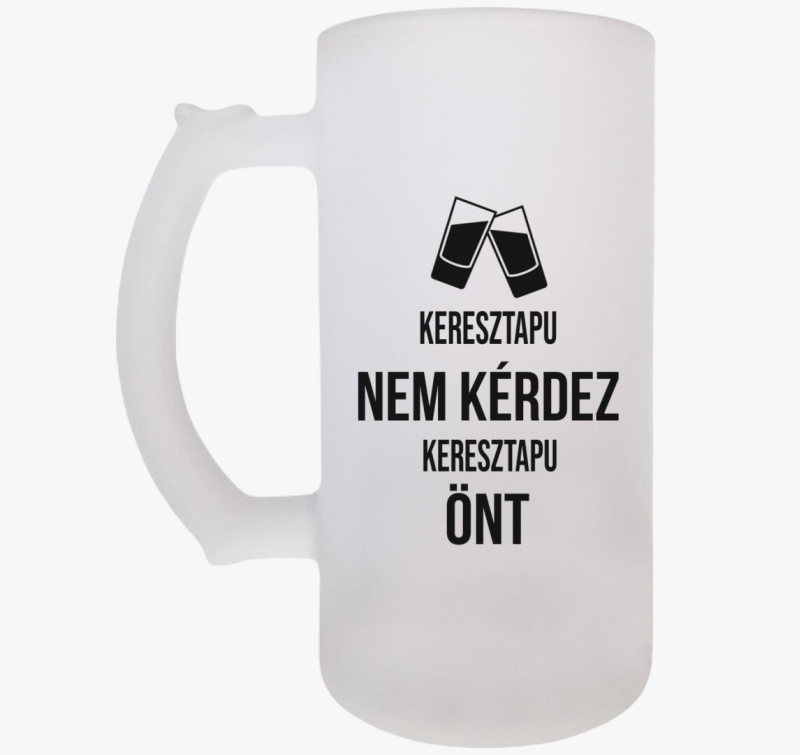 Keresztapu koccintós söröskorsó