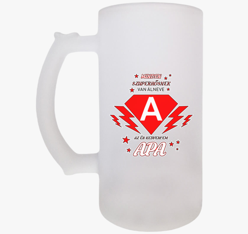 Apa a szuperhősöm söröskorsó