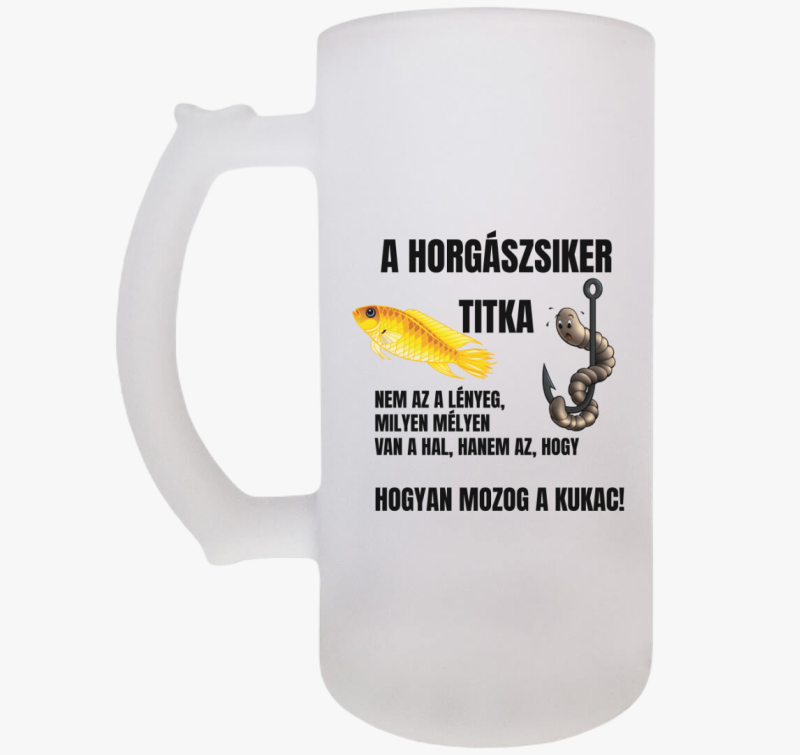 Sikeres horgász söröskorsó