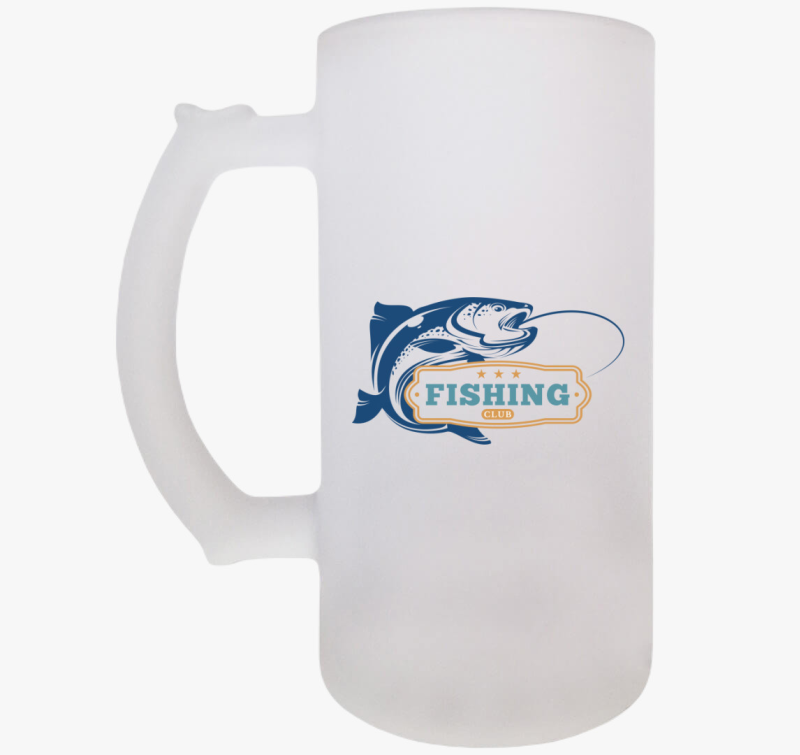 Horgász klub söröskorsó - egyedi névvel is kérhető!