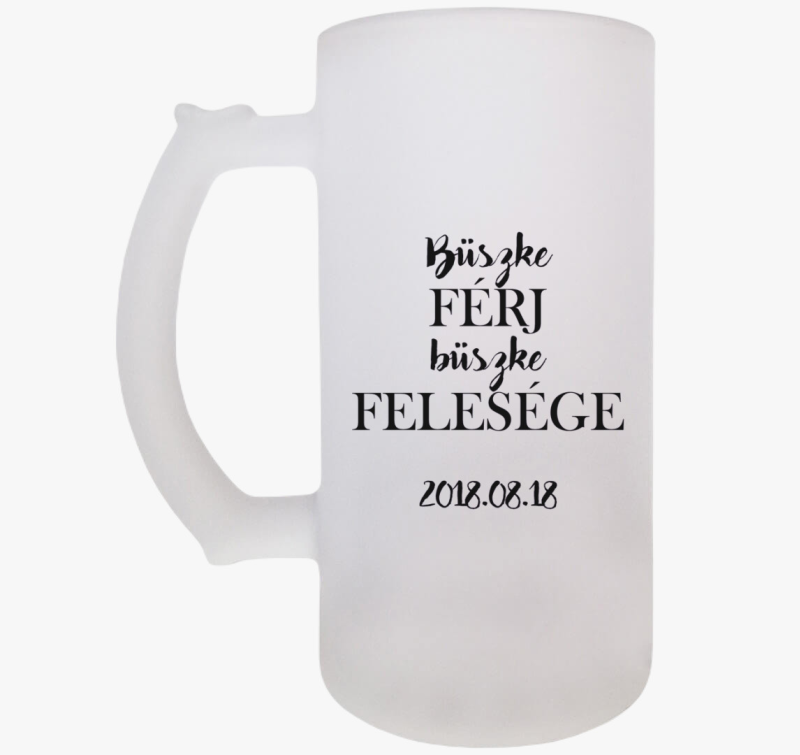 Büszke feleség söröskorsó