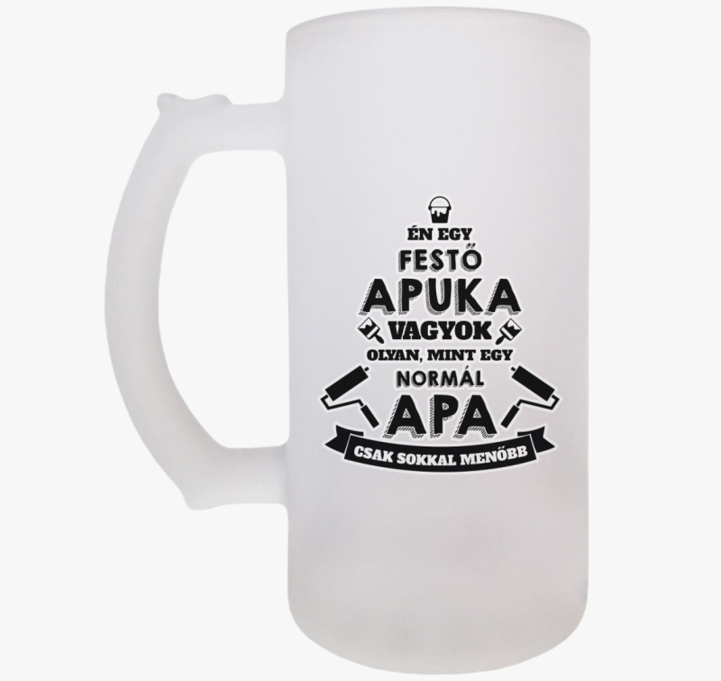 Festő apuka söröskorsó