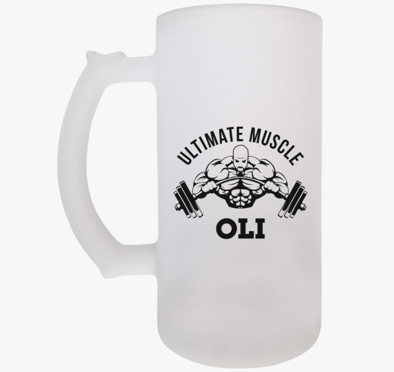 Ultimate Muscle edző söröskorsó - egyedi névvel -
