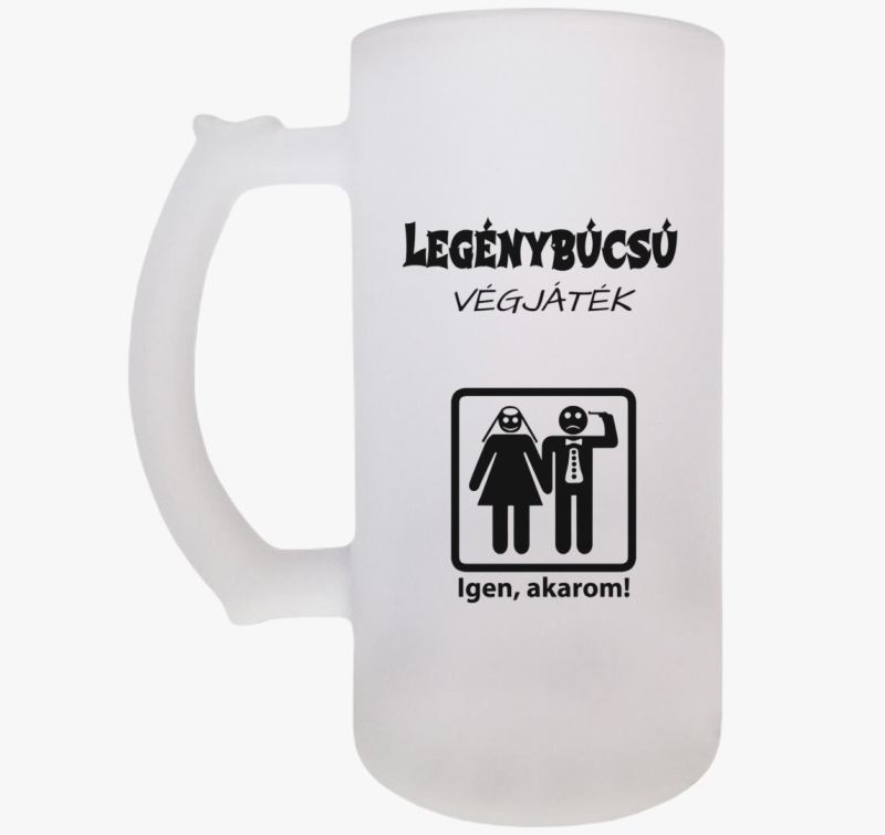 Legénybúcsú végjáték söröskorsó