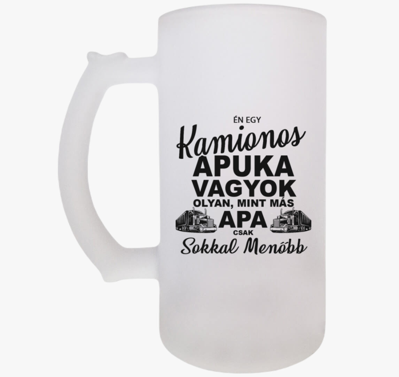 Menő kamionos apuka söröskorsó
