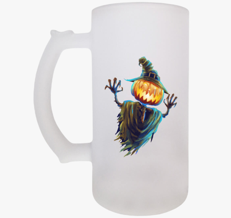 Madárijesztő halloween söröskorsó