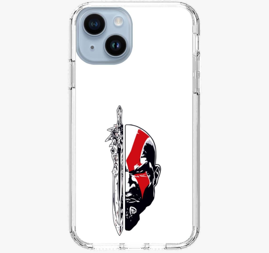 God of war Kratos face and swo...