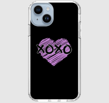 XOXO feliratos, lila mintás telefontok