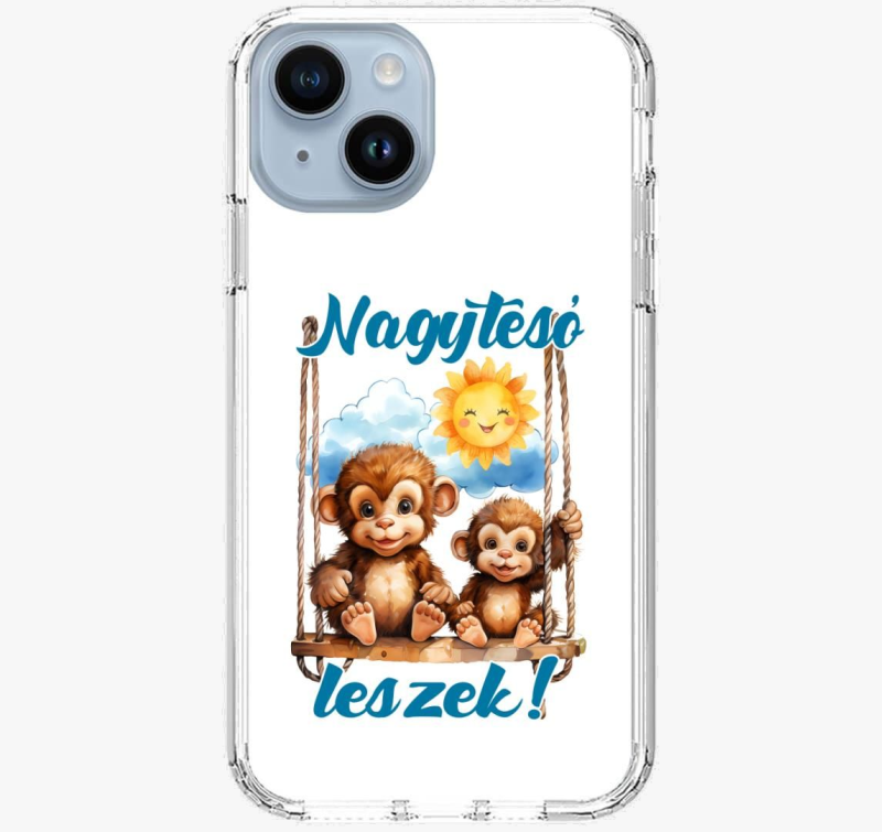 Nagytesó leszek, kismajmok hintán fiús telefontok