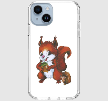 Misi mókus kis barátjával osztozkodik telefontok