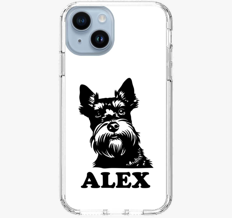Schnauzer illusztráció telefontok