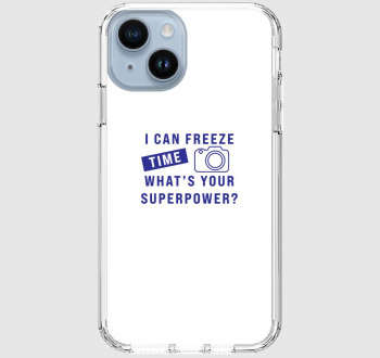 I can freeze time what's your superpower? kék mintás telefontok