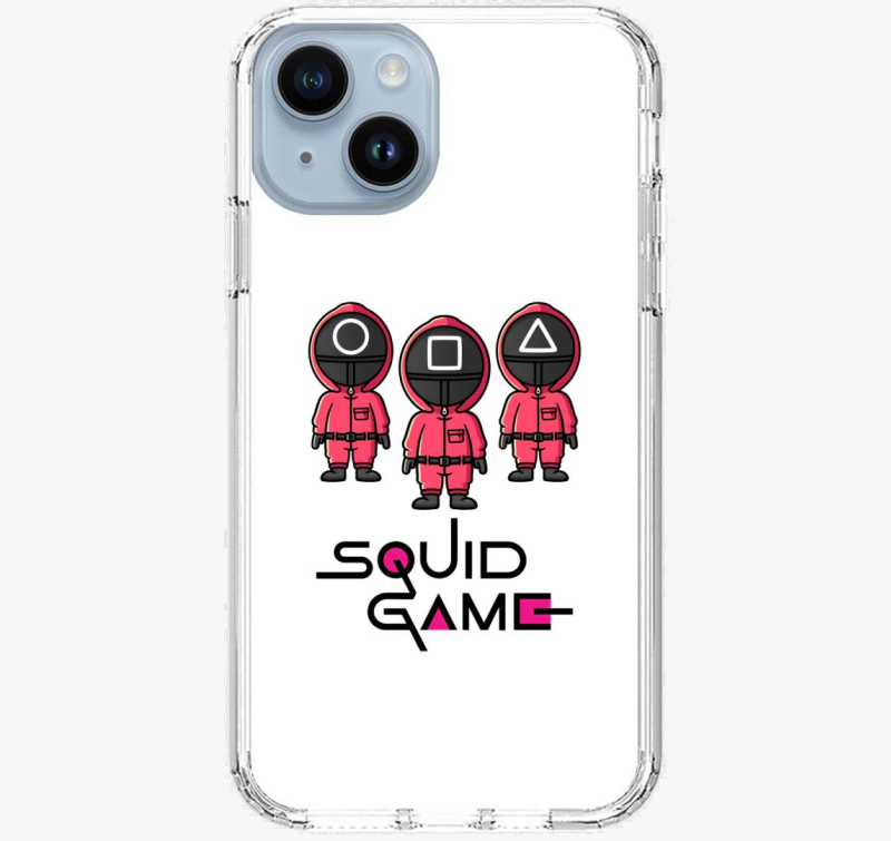 Squid Game - Chibi rózsaszín őrök telefontok