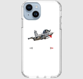 JAS-39 Gripen karikatúra fehér felirattal telefontok
