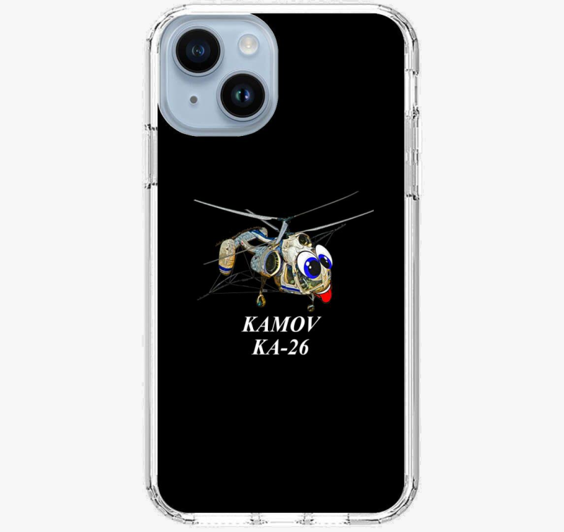  Ka-26 karikatúra fehér felirattal telefontok