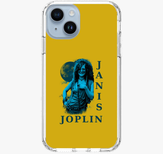 Janis Joplin kék portré telefo...