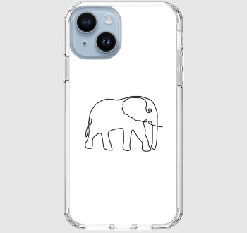 Elefánt egyvonalas rajz telefontok