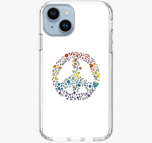 Békejel virágokból - szivárván...