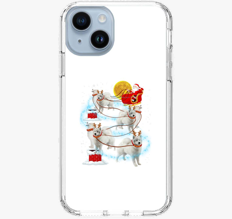 Mikulás kutyaszánon telefontok