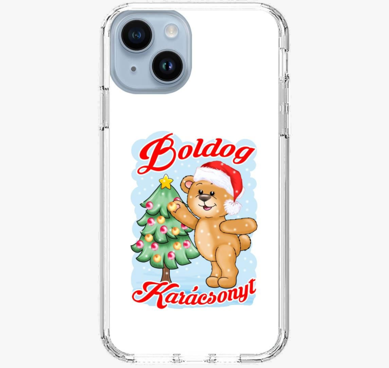 Boldog Karácsonyt maci karácsonyfával gyerek telefontok