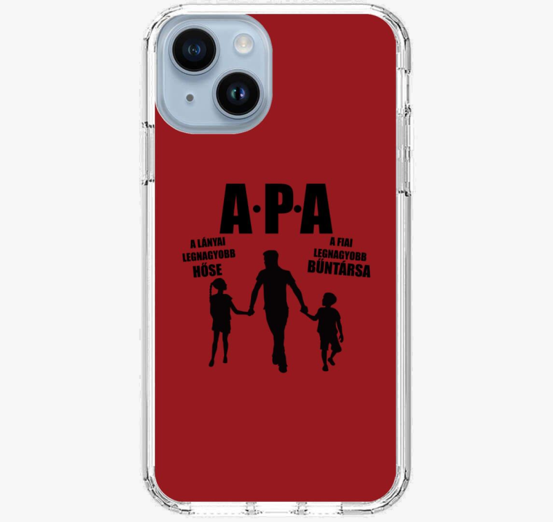 Apa lánya és fia gyerekekkel telefontok