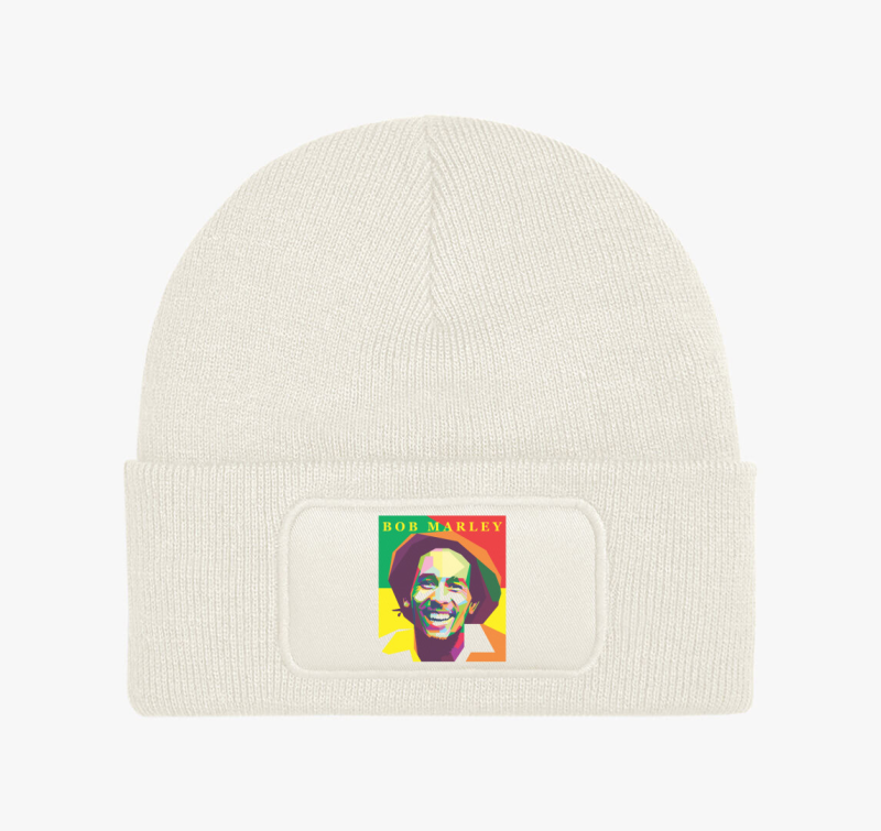 Bob Marley színes portré téli sapka