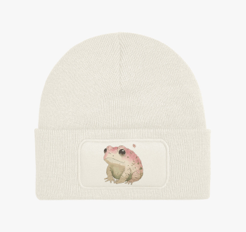 Sad pink frog téli s