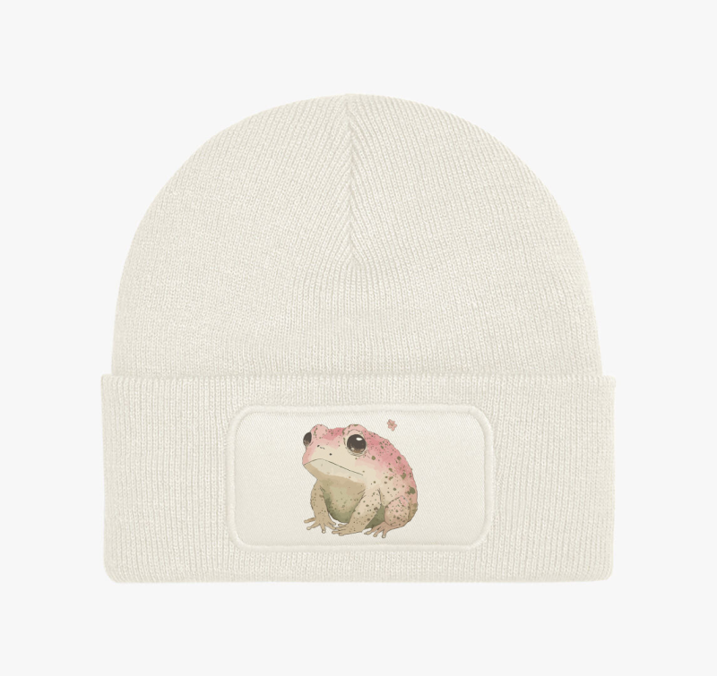 Sad pink frog téli sapka