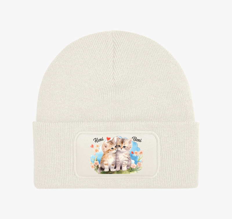Összebújós szerelmes Cicák téli sapka