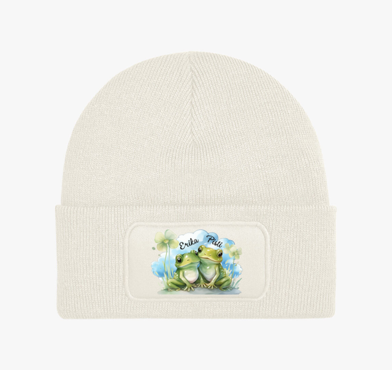 Összebújós szerelmes Békák téli sapka