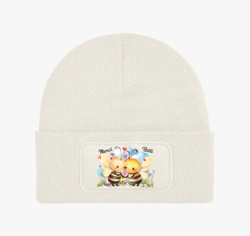 Összebújós szerelmes Méhecskék téli sapka