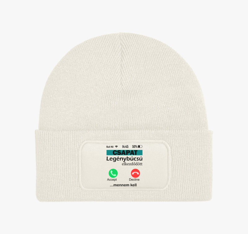 Telefonos legénybúcsús csapat téli sapka