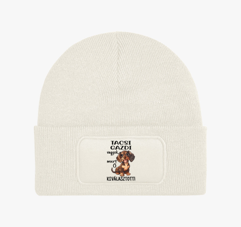 Tacsi gazdi vagyok mert kiválasztott barna kutyus téli sapka