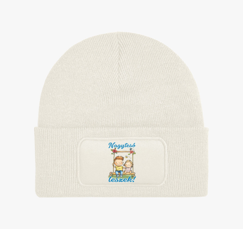 Nagytesó leszek, kisfiú hintázik pici lánnyal téli sapka