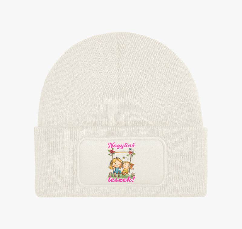 Nagytesó leszek, kislány hintázik pici lánnyal téli sapka