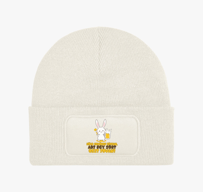 Sörös nyuszis húsvéti téli sapka