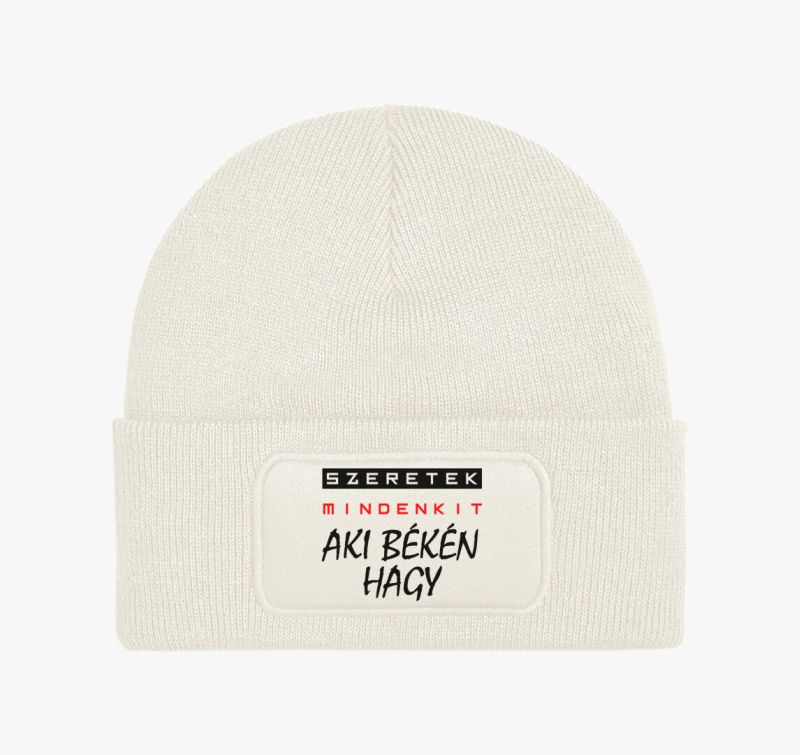 Szeretek mindenkit mintás téli sapka