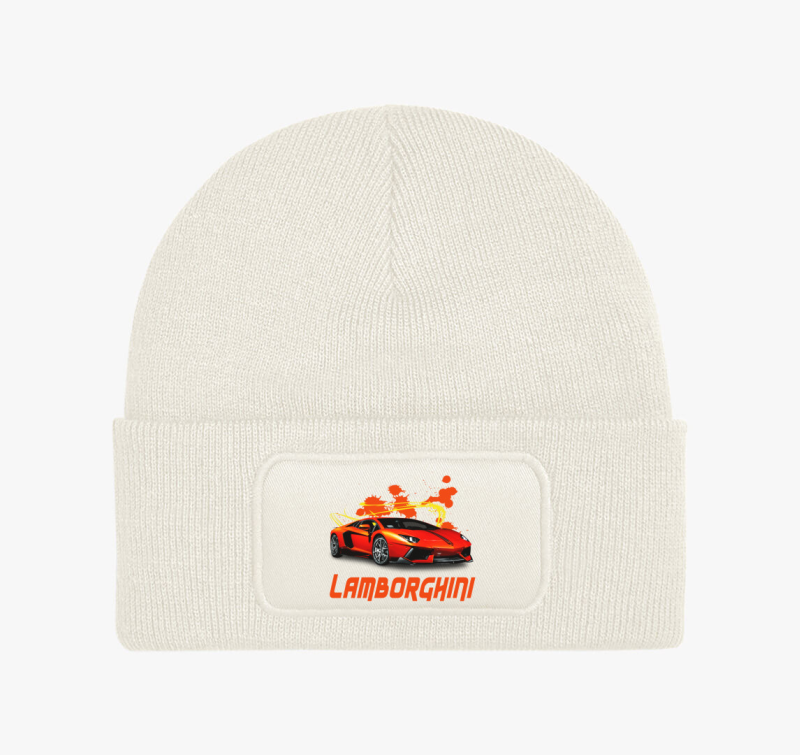 Orange Lamborghini téli sapka