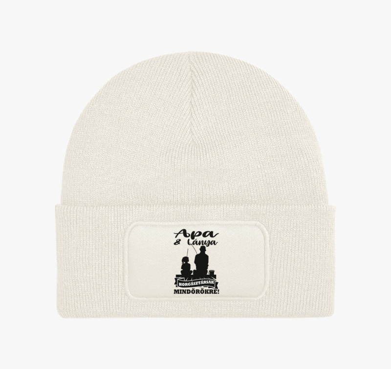 Apa és lánya  horgásztársak téli sapka