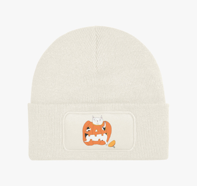 Tökbe szorult macska - téli sapka