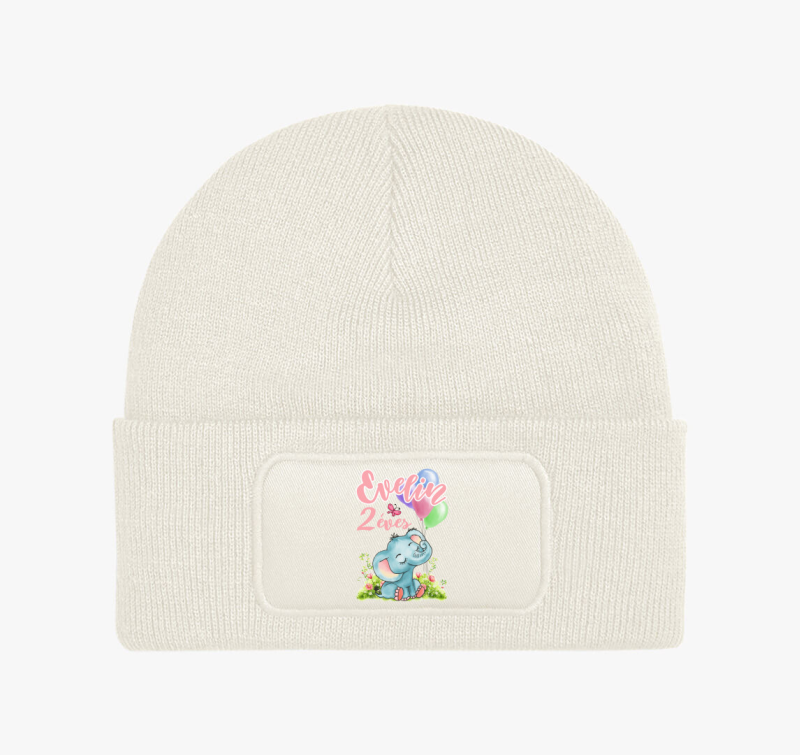 Elefánt lufival lányos szülinapi gyerek téli sapka