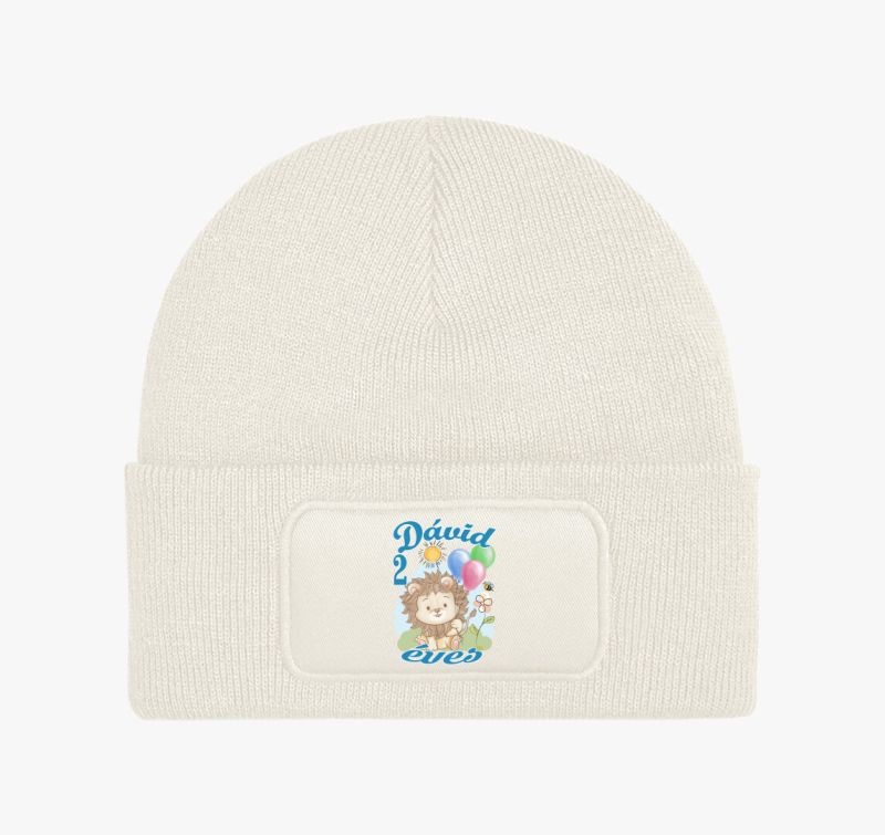 Oroszlán lufival szülinapi gyerek téli sapka