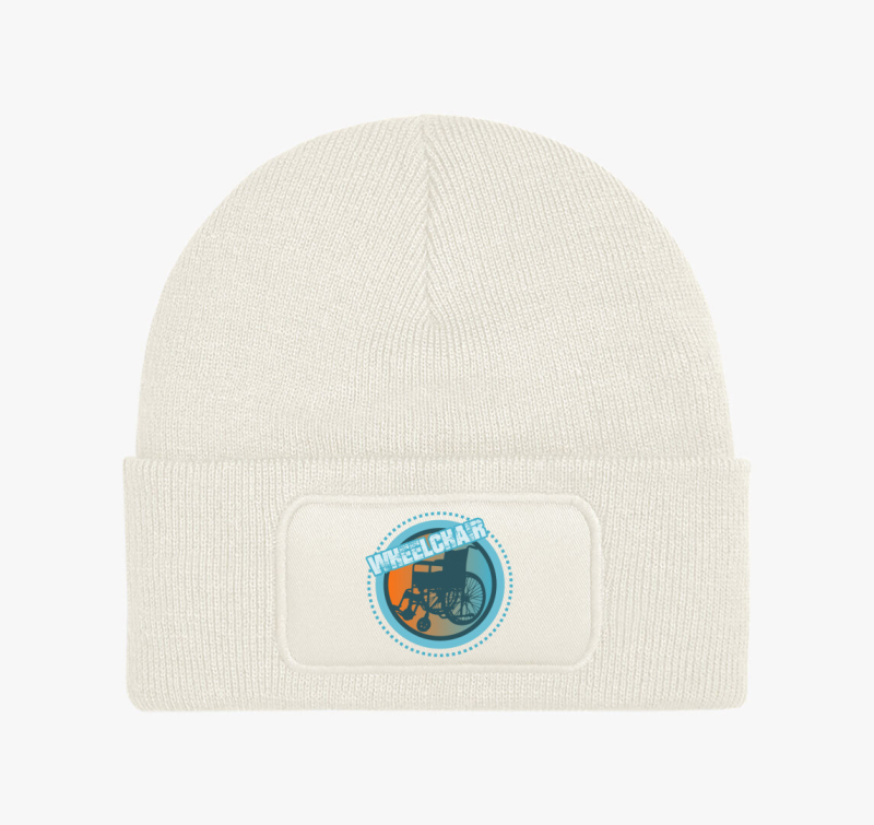 Kerekesszék mintás téli sapka