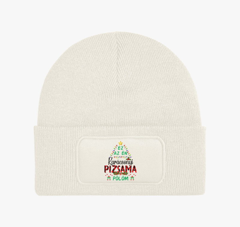 Karácsonyi pizsi téli sapka